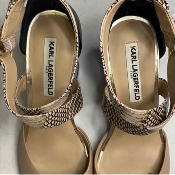 Karl Lagerfeld Open Toe Wedge - Picture 5 of 7